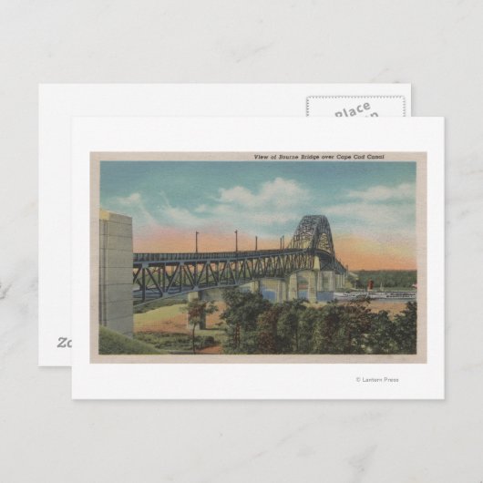 Carte Postale Cape Cod, MassachusettsVue du pont Bourne (Devant / Derrière)