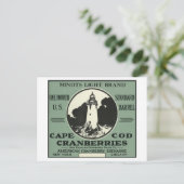 Carte Postale Cape Cod Minots Étiquette de la marque légère Cran (Debout devant)