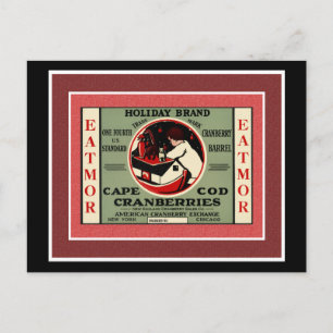 Carte Postale Cape Cod Père Noël Cranberry