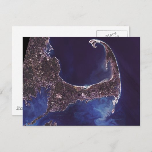 Carte Postale Cape Cod - Photo satellite (Devant / Derrière)