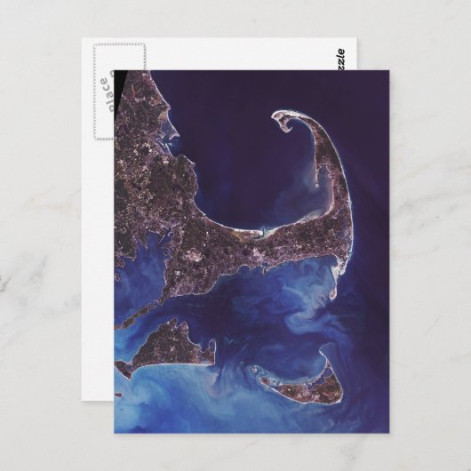 Carte Postale Cape Cod - Photo satellite (Devant / Derrière)