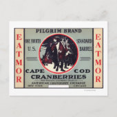 Carte Postale Cape Cod Pilgrim Eatmor Cranberries Marque (Devant)