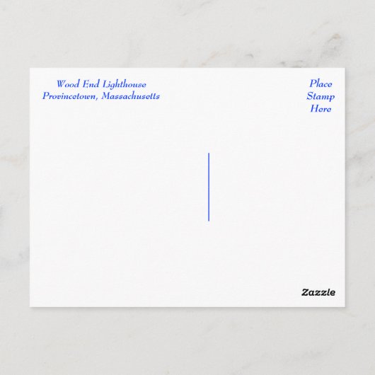 Carte Postale Cape Cod Wood End Lighthouse Provincetown MA (Dos)