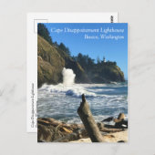 Carte Postale Cape Disappointment Lighthouse, Washington (Devant / Derrière)
