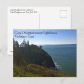 Carte Postale Cape Disappointment Lighthouse, Washington (Devant / Derrière)