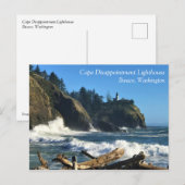Carte Postale Cape Disappointment Lighthouse, Washington (Devant / Derrière)