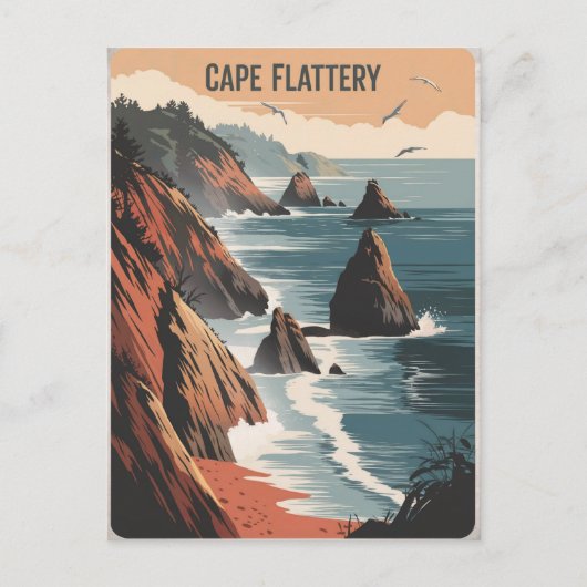 Carte Postale Cape Flattery Vintage (Devant)