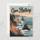 Carte Postale Cape Flattery Vintage (Devant / Derrière)