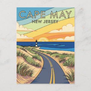 Carte Postale Cape May New Jersey Illustration Voyage