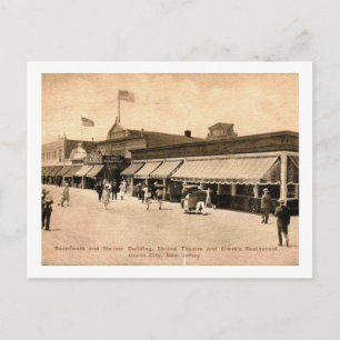Carte Postale Cape May NJ, Shriver Building, Boardwalk, Vintage