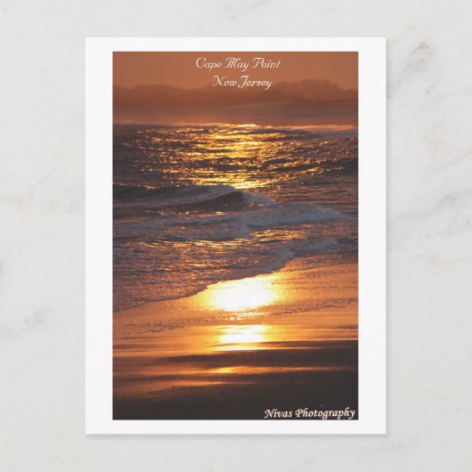 Carte Postale Cape May Point New Jersey Sunset (Devant)