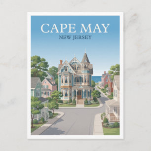 Carte Postale Cape May Streetscape Victorien New Jersey