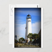 CARTE POSTALE CAPE ST. GEORGE LIGHTHOUSE - ST. ÎLE GEORGE, FL (Devant / Derrière)