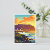 Carte Postale Cape Town Afrique du Sud Voyage illustration Vinta (Debout devant)