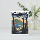 Carte Postale Cape Town – Impression de l'art de la vue côtière  (Debout devant)