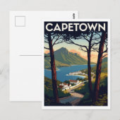 Carte Postale Cape Town – Impression de l'art de la vue côtière  (Devant / Derrière)