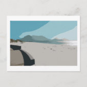 Carte Postale Cape Town Table Mountain Ocean Sketch (Devant)