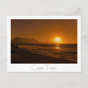 Carte Postale Cape Town Table Mountain Sunset Afrique du Sud
