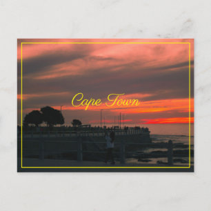 Carte Postale Cape Town ZA Sea Point Promenade Coucher de soleil