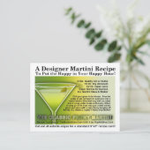 Carte postale Caper Berry Filthy Martini Recette (Debout devant)