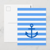 Carte Postale Capitaine, Ancre et bleu blanc (Devant / Derrière)