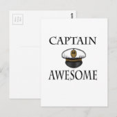 Carte Postale Capitaine Awesome (Devant / Derrière)