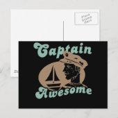 Carte Postale Capitaine Awesome (Devant / Derrière)