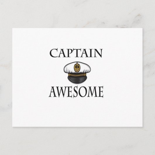 Carte Postale Capitaine Awesome (Devant)