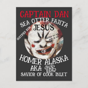 CARTE POSTALE CAPITAINE DAN SEA OTTER FAJITA JESUS HOMER ALASKA