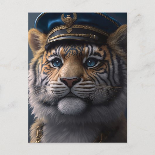 Carte Postale Capitaine de pilote de tigre (Devant)