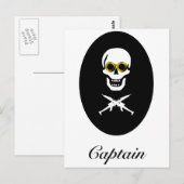 Carte Postale Capitaine de Zeppelin Pirate (Devant / Derrière)