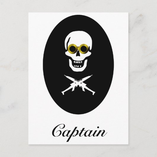 Carte Postale Capitaine de Zeppelin Pirate (Devant)