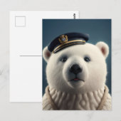 Carte Postale Capitaine du pilote d'ours polaire (Devant / Derrière)