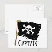Carte Postale Capitaine jolly roger (Devant / Derrière)
