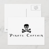 Carte Postale Capitaine pirate (Devant / Derrière)