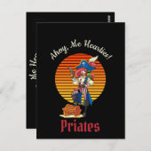 Carte Postale Capitaine Pirate Lady (Devant / Derrière)