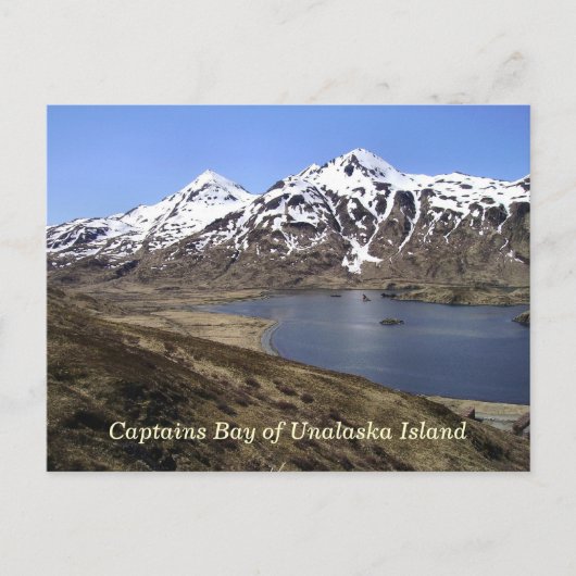 Carte Postale Capitaines Baie de l'île de l'Unalaska (Devant)
