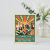 Carte Postale Capitale de la course rétro d'Indianapolis (Debout devant)