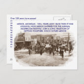 CARTE POSTALE CAPITALE DES CHAMPIGNONS, MESICK, MICHIGAN ~PROMO (Devant / Derrière)