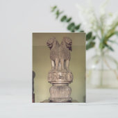 Carte Postale Capitale des lions du pilier de l'empereur Ashoka (Debout devant)