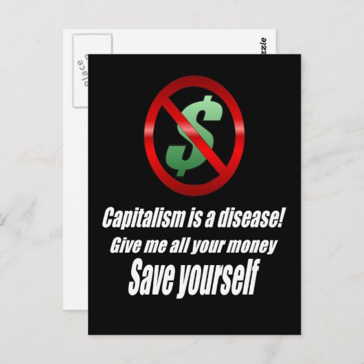 Carte postale Capitalisme (Devant / Derrière)