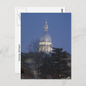 Carte Postale Capitol Building Lansing Michigan (Devant / Derrière)