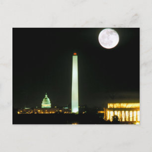 Carte Postale Capitol Building, Lincoln Memorial, Washington