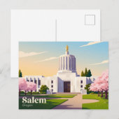 Carte Postale Capitol de l'État de l'Oregon États-Unis (Devant / Derrière)