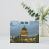 Carte Postale Capitol de l'État de l'Utah la nuit Salt Lake City (Debout devant)