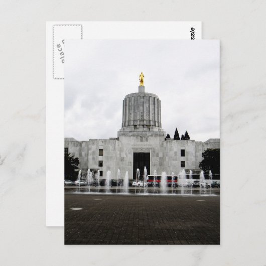 Carte Postale Capitol de l'Oregon (Devant / Derrière)