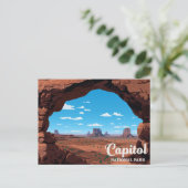 Carte Postale Capitol Reef Arch Canyon Vintage Art (Debout devant)