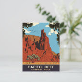Carte Postale Capitol Reef, cheminée de roche, Voyage (Debout devant)