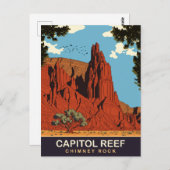 Carte Postale Capitol Reef, Chimney Rock, Voyage (Devant / Derrière)
