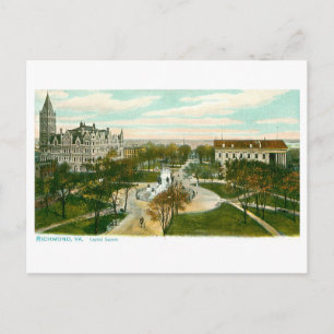 Carte Postale Capitol Square vintage, Richmond, Virginie